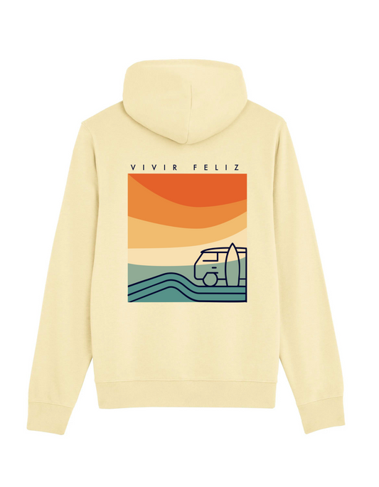 Sudadera con Capucha Unisex Mid-light - Vivir Feliz