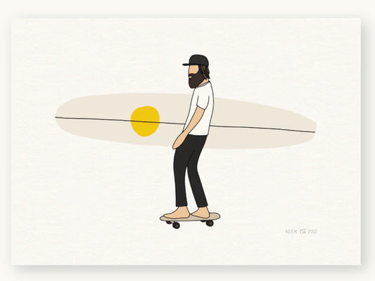 Cartel de la culture du surf d'EE. UU. - Surf 21 x 29,7 cm