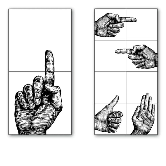 Bussoga Ceramic Decorative Tiles Hands