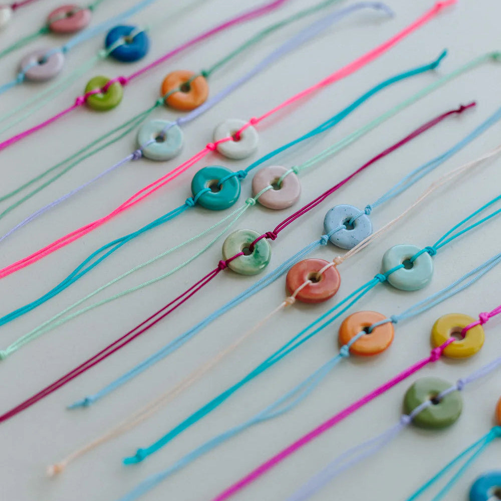 Handmade Summery Colorful Ceramic Bracelets