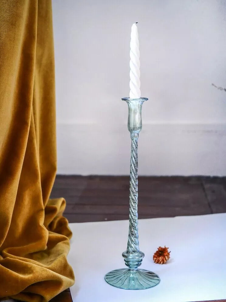 Habituari Candle Holder Twisted Glass