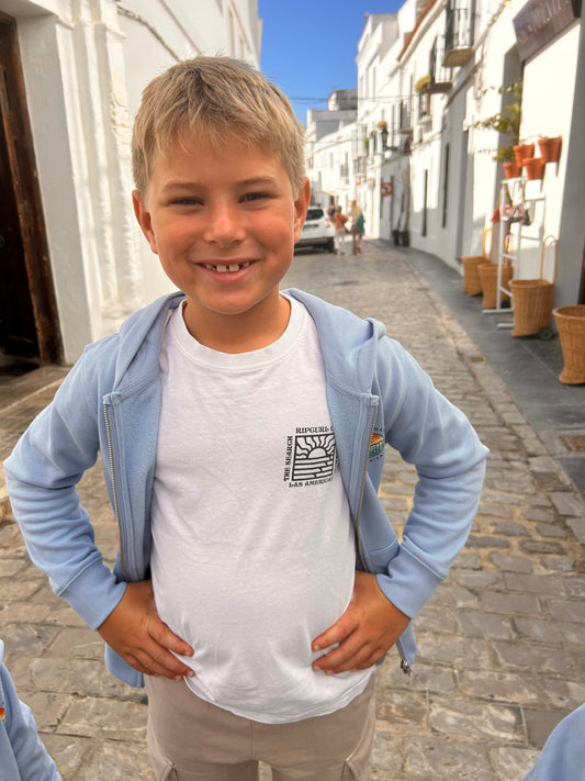Sudadera con capucha y cremallera de algodón orgánico para niños - Logotipo