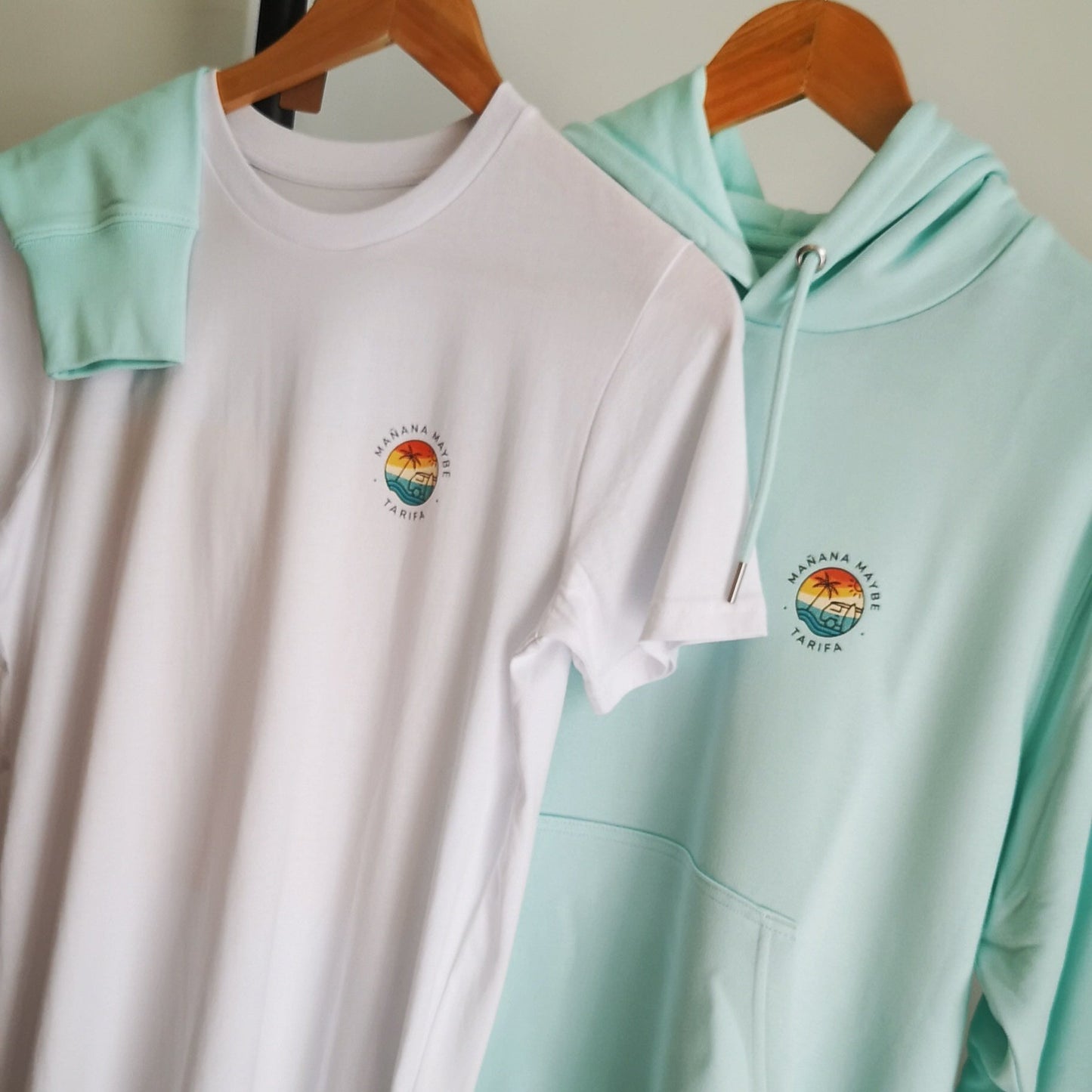 T-shirt unisexe GOTS blanc en coton biologique Vivir Feliz