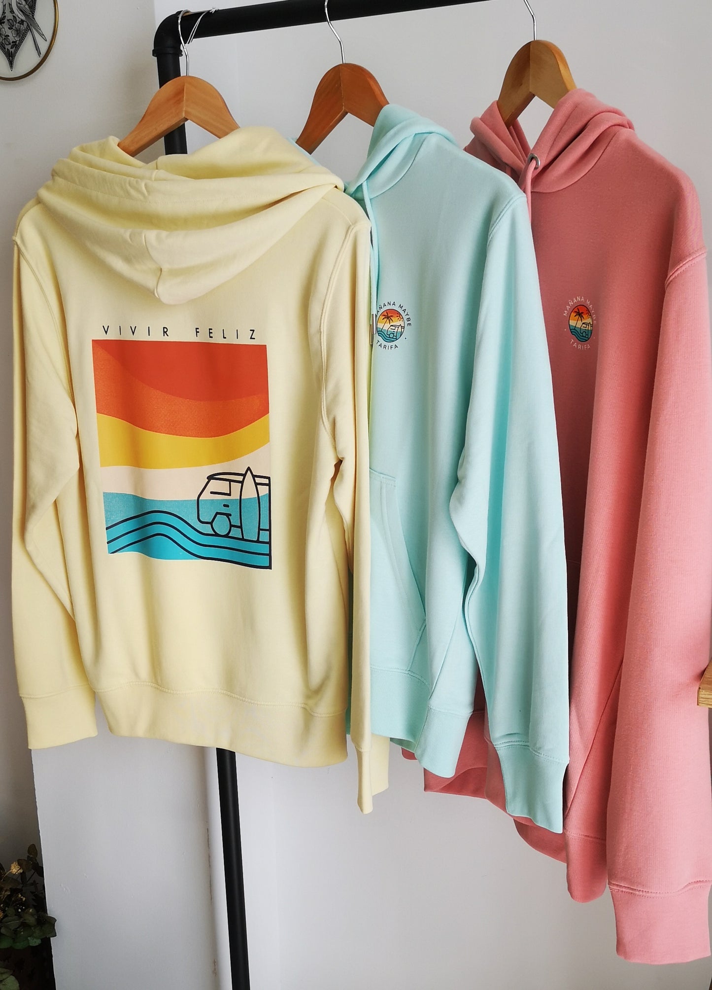 Sweat à capuche mi-léger unisexe coupe classique - Vivir Feliz