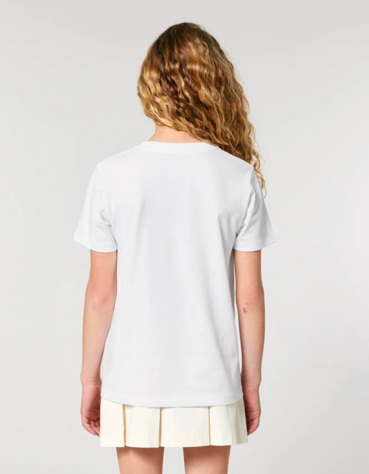 Kid Organic White t-shirt back view