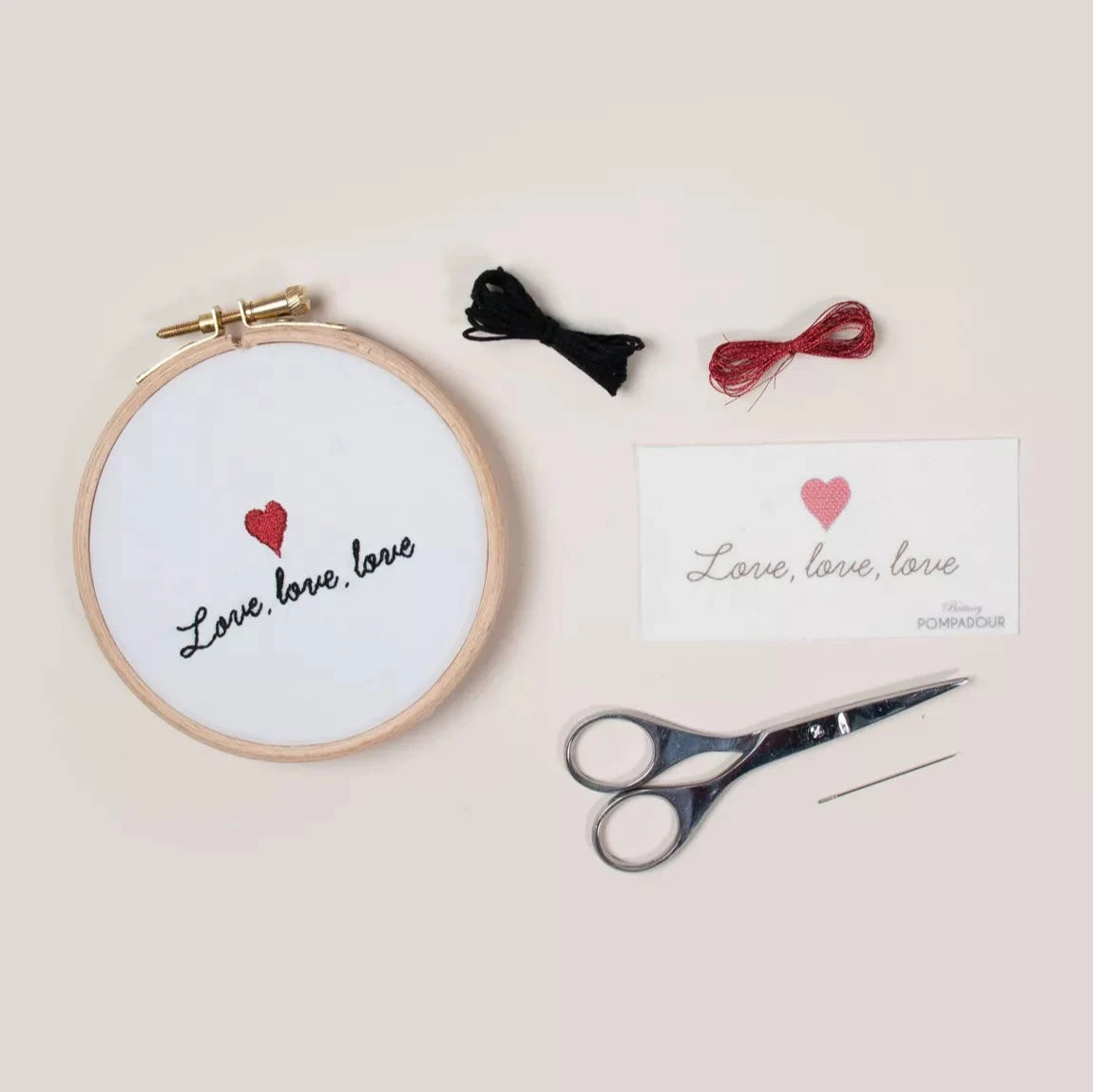 Love Embroidery Kit for Beginners Britney Pompadour