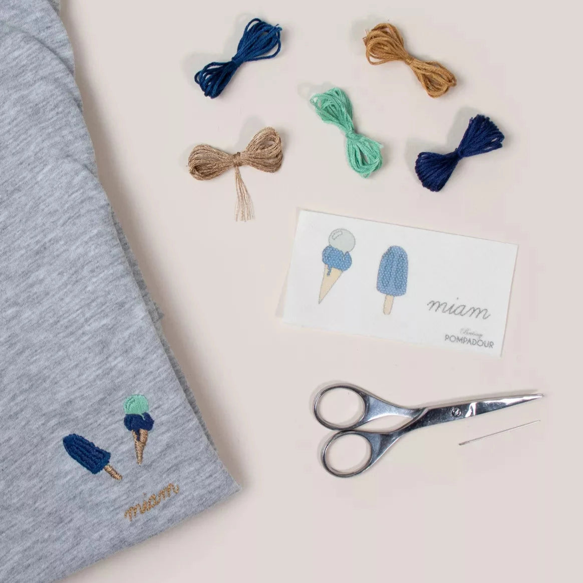 Ice Embroidery Kit for T-shirts Britney Pompadour