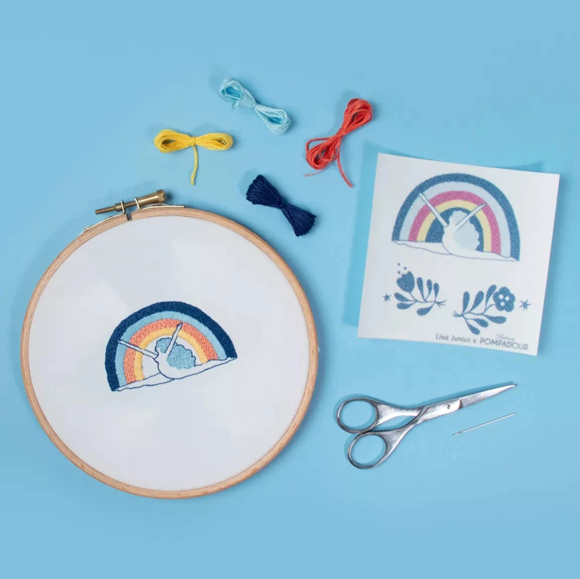 Rainbow Embroidery Kit Britney Pompadour