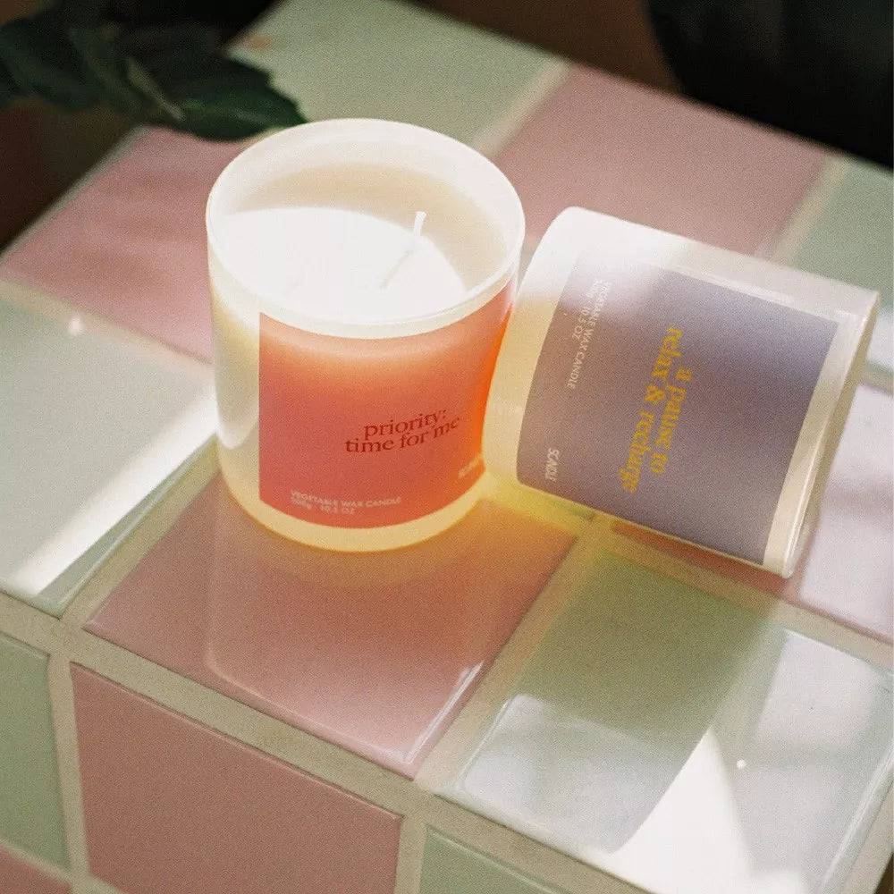 Scandle Candles Pink and Lila