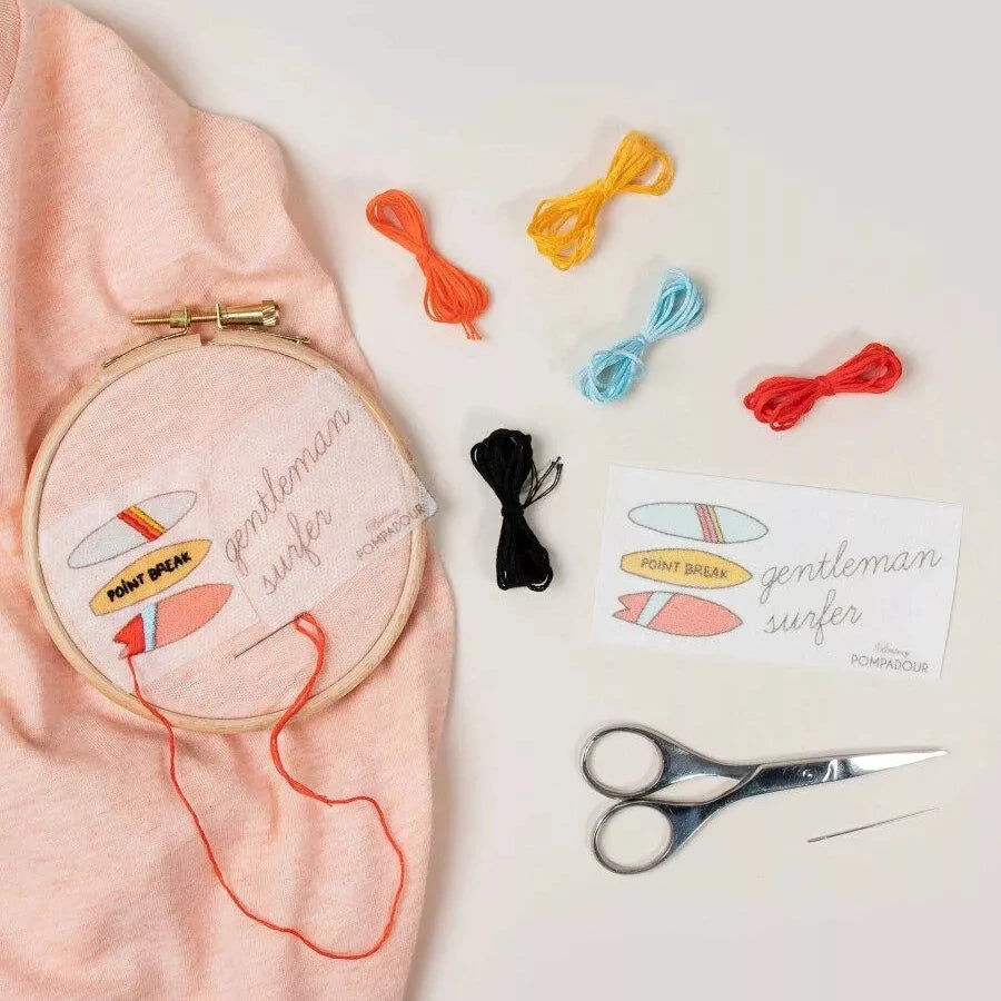 Surfer Embroidery Kit Britney Pompadour