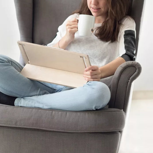 Tablet Support Wood Debosc