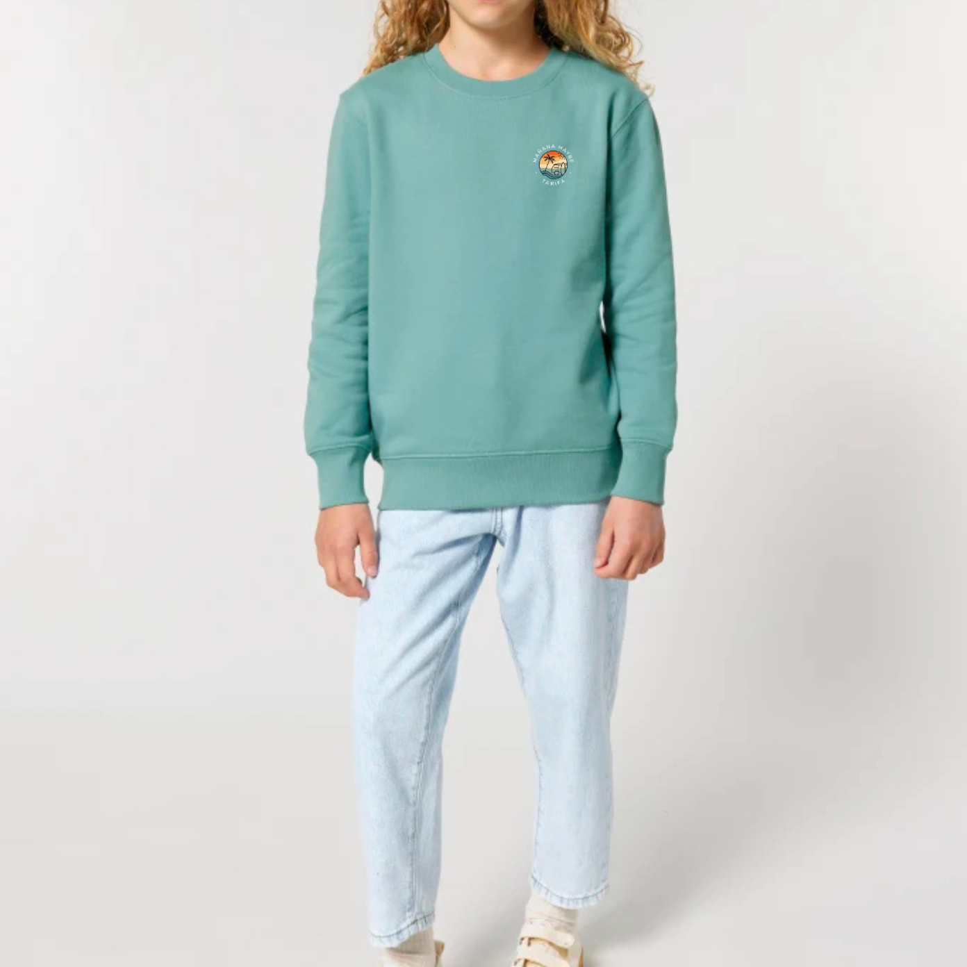 Sweat-shirt en coton bio pour enfant - Logo