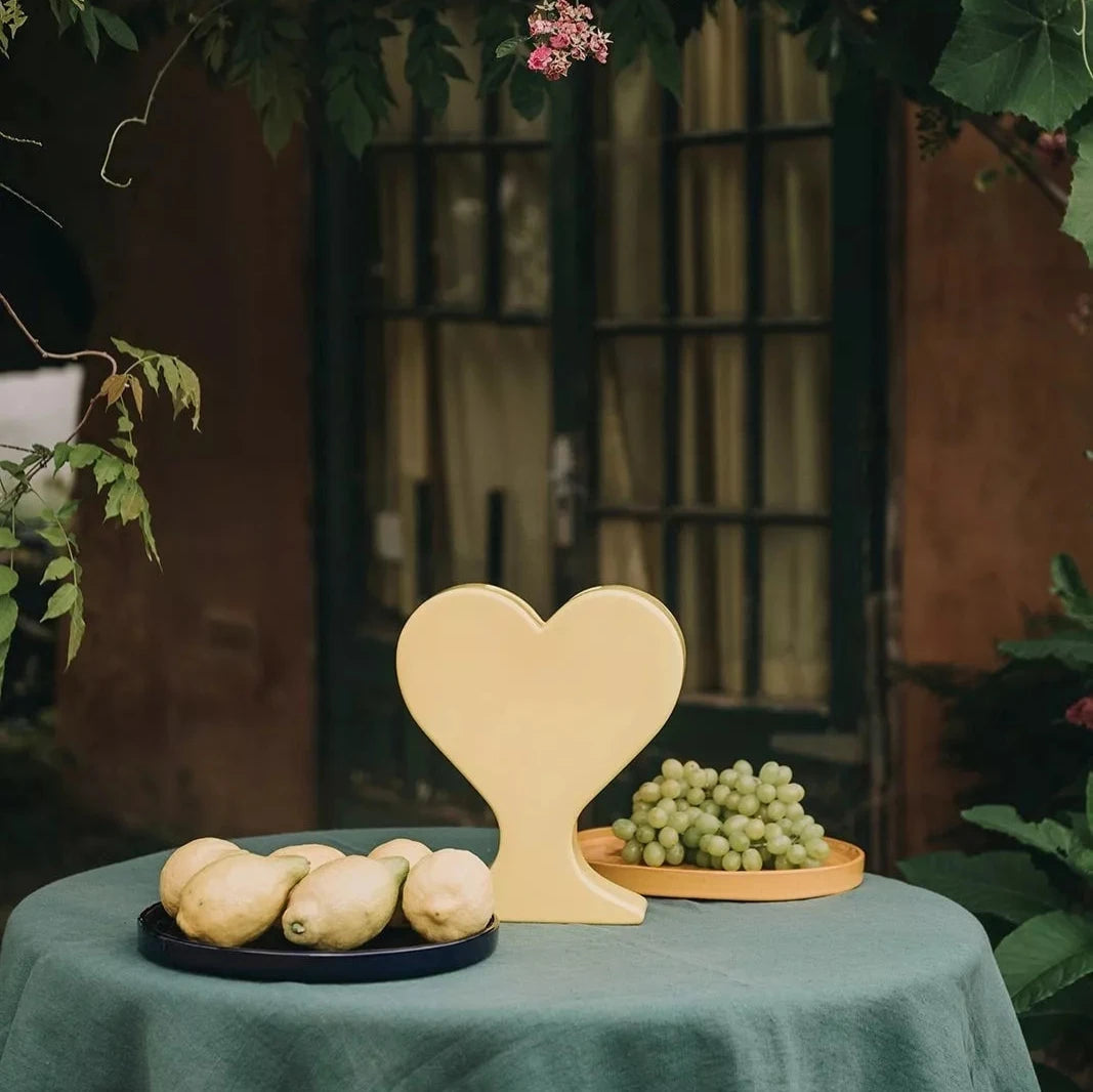 TotCor Yellow Heart Shaped Vase