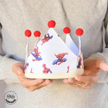 Couronne d'anniversaire en tissu bio de 1 à 4 ans