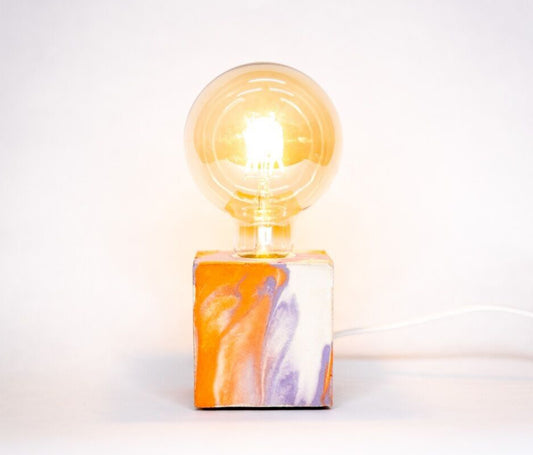 Concrete Lamp with Filament Bulb