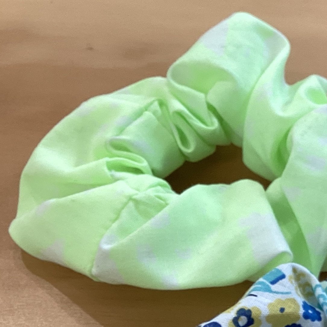 Neon Yellow Hair Scrunchy cotton