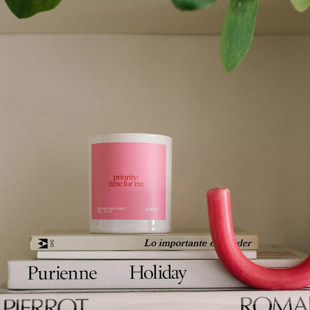 Scandle Scented candle Time for Me Pink