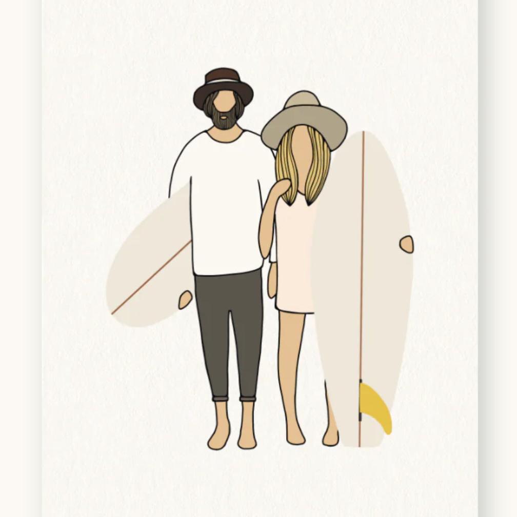 Surf Culture Poster - Couple