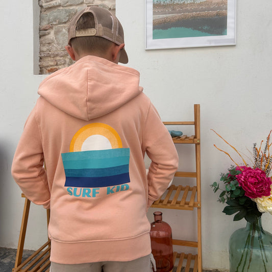 Organic Cotton Zip Hoodie - Surf Kid