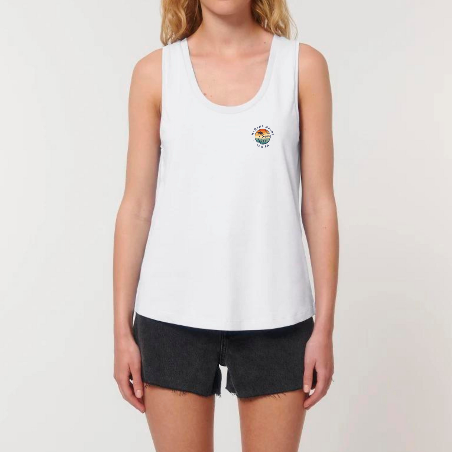 White Tank Top Organic GOTS T-Shirt Logo