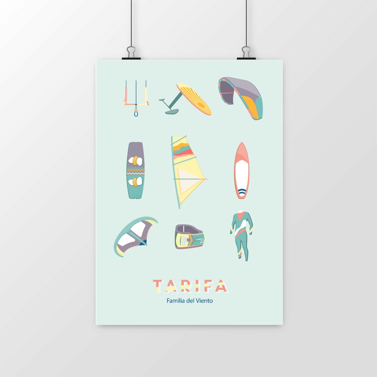 Tarifa Kite Elements poster - Premium