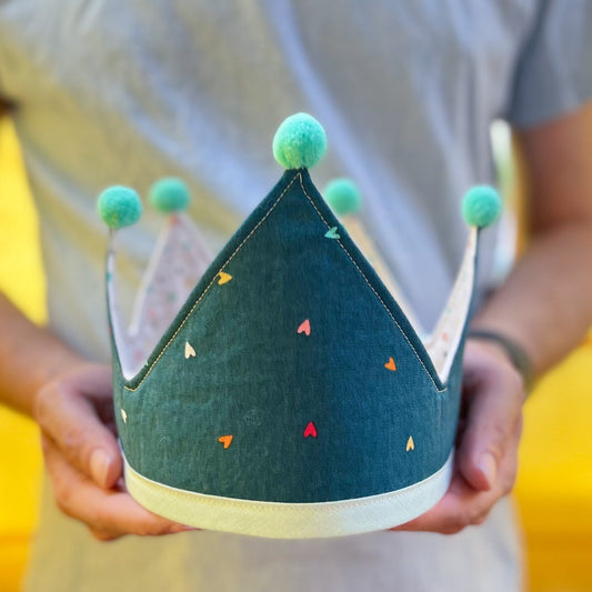 Organic Fabric Birthday Crown 1 to 4 years old